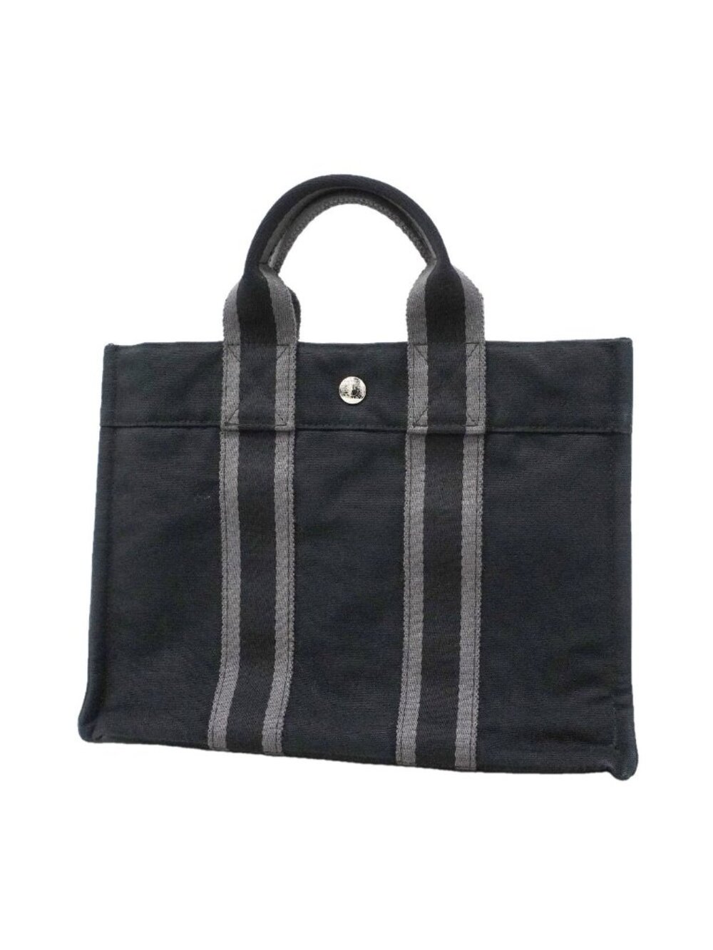 Hermes Tote Bag Fourre Tout PM Canvas Black Silver